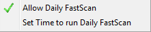 daily fastscan is enabled