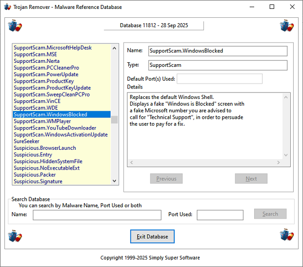 Malware Reference Database